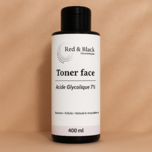 red & black toner face acide glycolique 7%