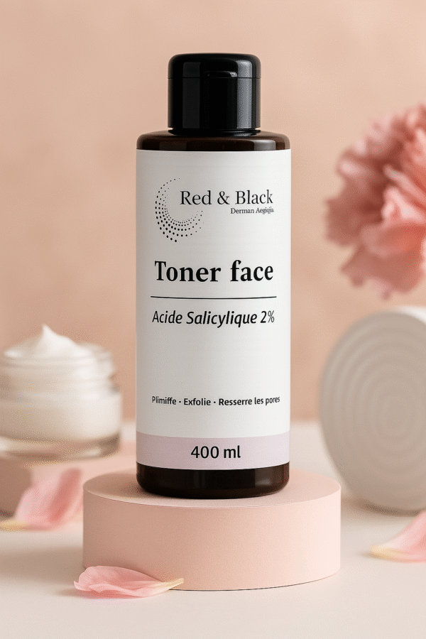 red & black toner face acide salycilique 2%
